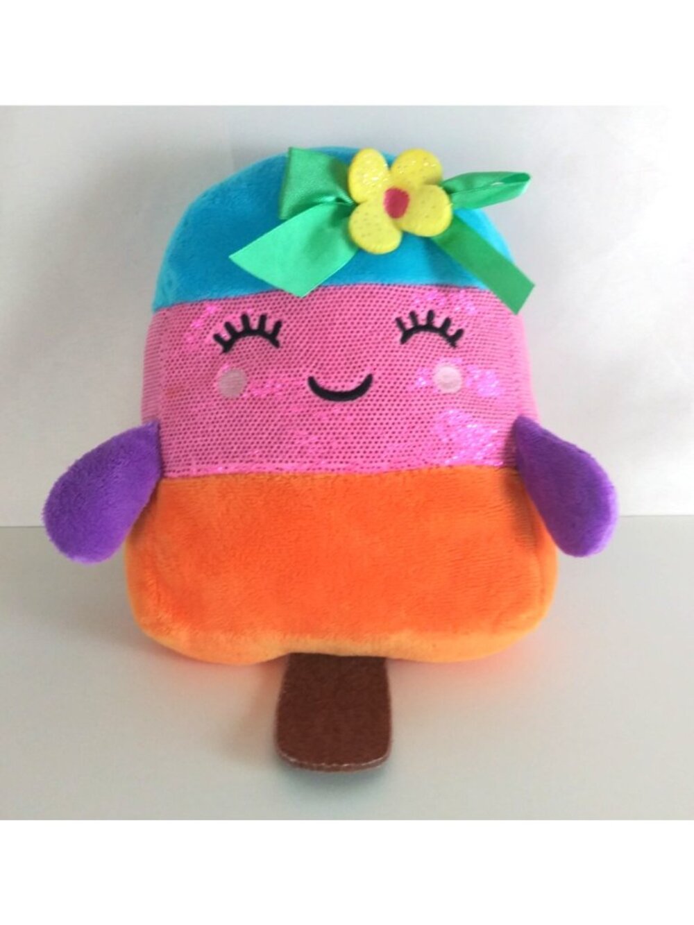 Bright Colorful Happy Summer Popsicle 10" Plush